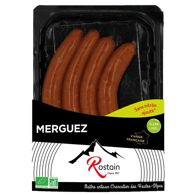 3507170901610 - Rostain - Merguez Bio Boeuf Agneau Sans Nitrite Ajouté