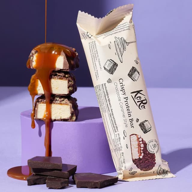 4255582812510 - Koro - Barre protéinée crunchy chocolat & caramel