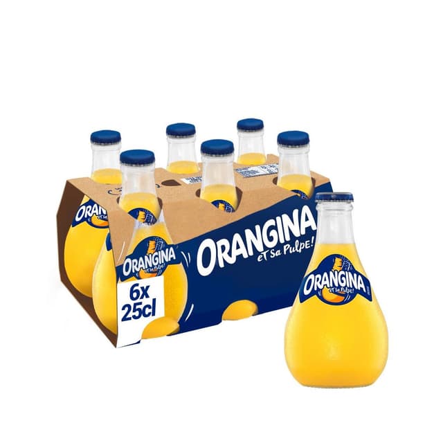 3124480195210 - Orangina - Boisson gazeuse à l'orange bouteille verre