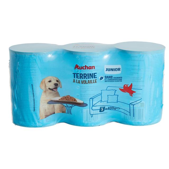 3596710485710 - Auchan - Terrine à la volaille pour chiot