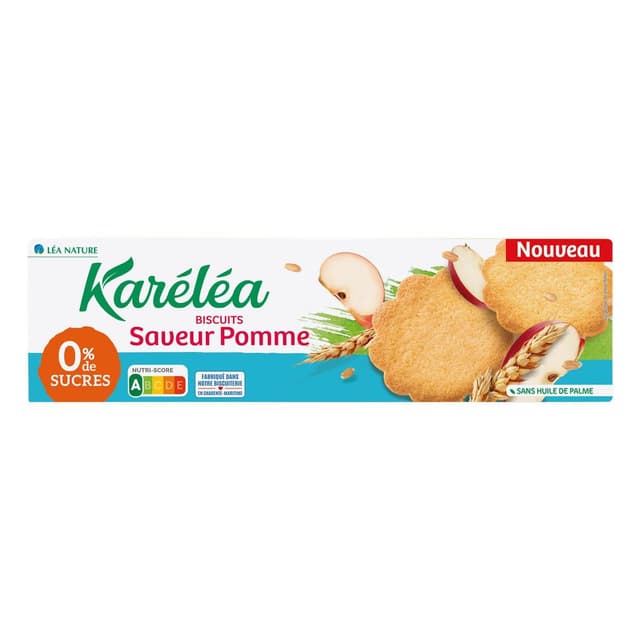 3456300018110 - Karéléa - Biscuits Saveur Pomme Sans Sucre