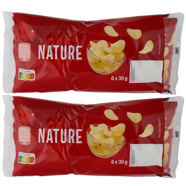 2050000408410 - Auchan - Chips nature fines et croustillantes en sachets individuels