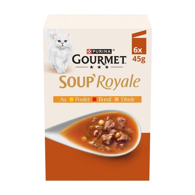 8445291848610 - Purina - Gourmet - Sachets Soupe Royale poulet boeuf dinde pour chat adulte