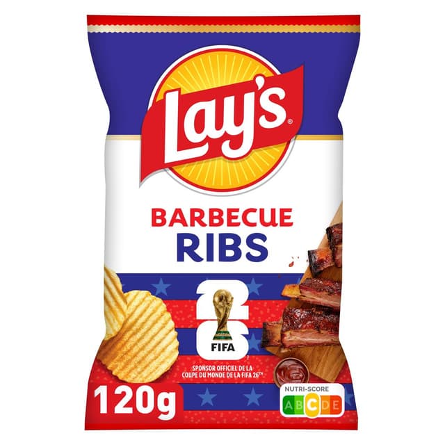 3168930180111 - Lay's - Chips ondulées saveur barbecue rib's
