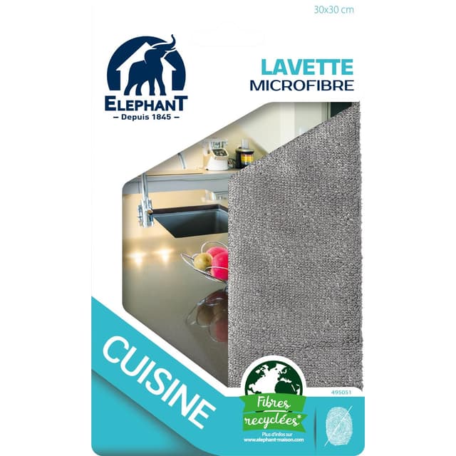 3543534950511 - Elephant - Lavette microfibre multi-usage