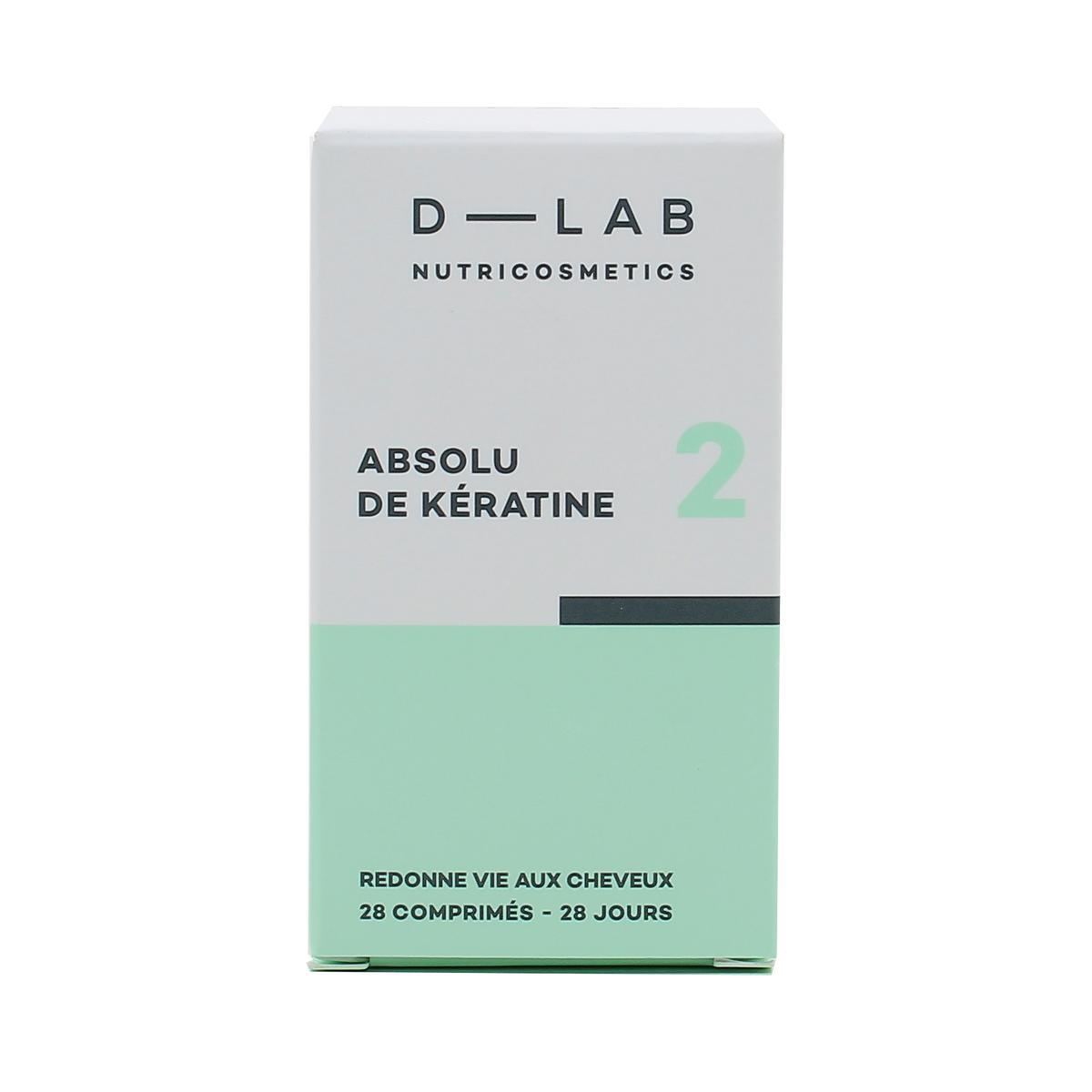 3701026311411 - D-Lab - Absolu de Kératine Comprimés 1 mois - Anti-chute & Réparation - Compléments alimentaires