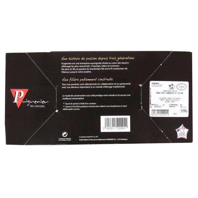 3423311222911 - Cave à Viande Puigrenier - Faux Filet Charolais à l'os Maturé 21 jours
