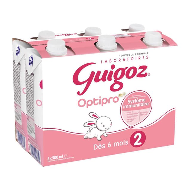 3033710053711 - Guigoz - Lait bébé liquide Optipro 2ème âge, 6-12 mois