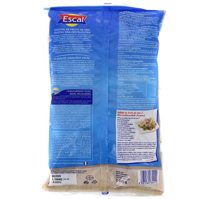 3261080084411 - Escal - Cocktail de fruits de mer- Crevettes, Moules, Calmars, Encornets, Seiches et Vénus