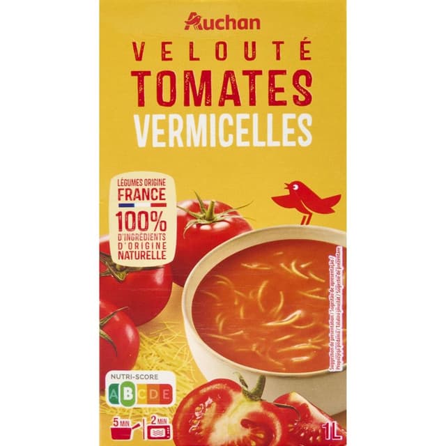 3596710494811 - Auchan - Soupe velouté de tomates et vermicelles