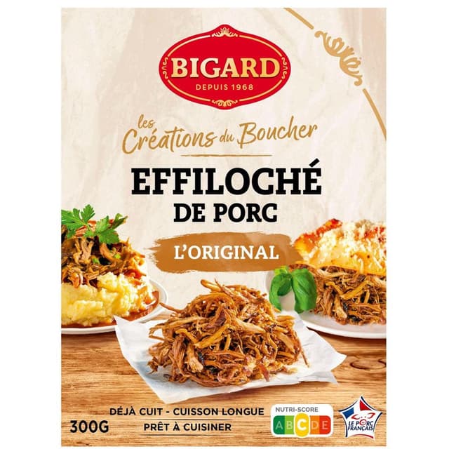 3273230395711 - Bigard - Effiloché de Porc Cuit Nature