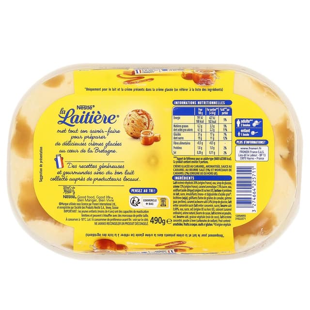 3274664225711 - La laitière - Crème Glacée Caramel Beurre Salé