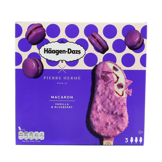 3415587537011 - Häagen-Dazs - Bâtonnets Macaron Myrtille