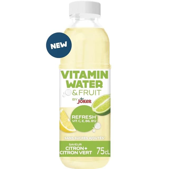 3123349018011 - Joker Vitamin Water & Fruit - Eau aromatisée citron citron vert