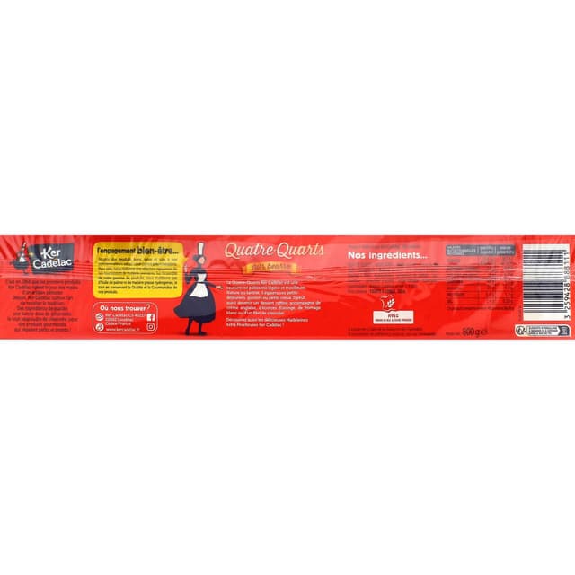 3259428888111 - Ker Cadélac - Gâteau Quatre-Quarts Pur Beurre