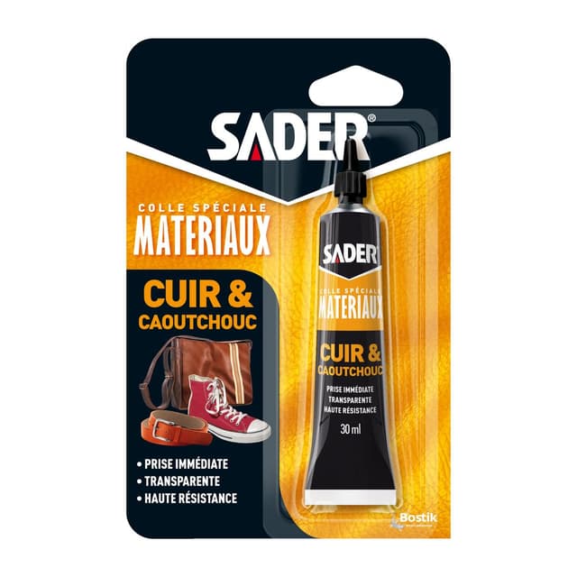 3549212468811 - Sader - Colle spéciale matériaux cuir & caoutchouc