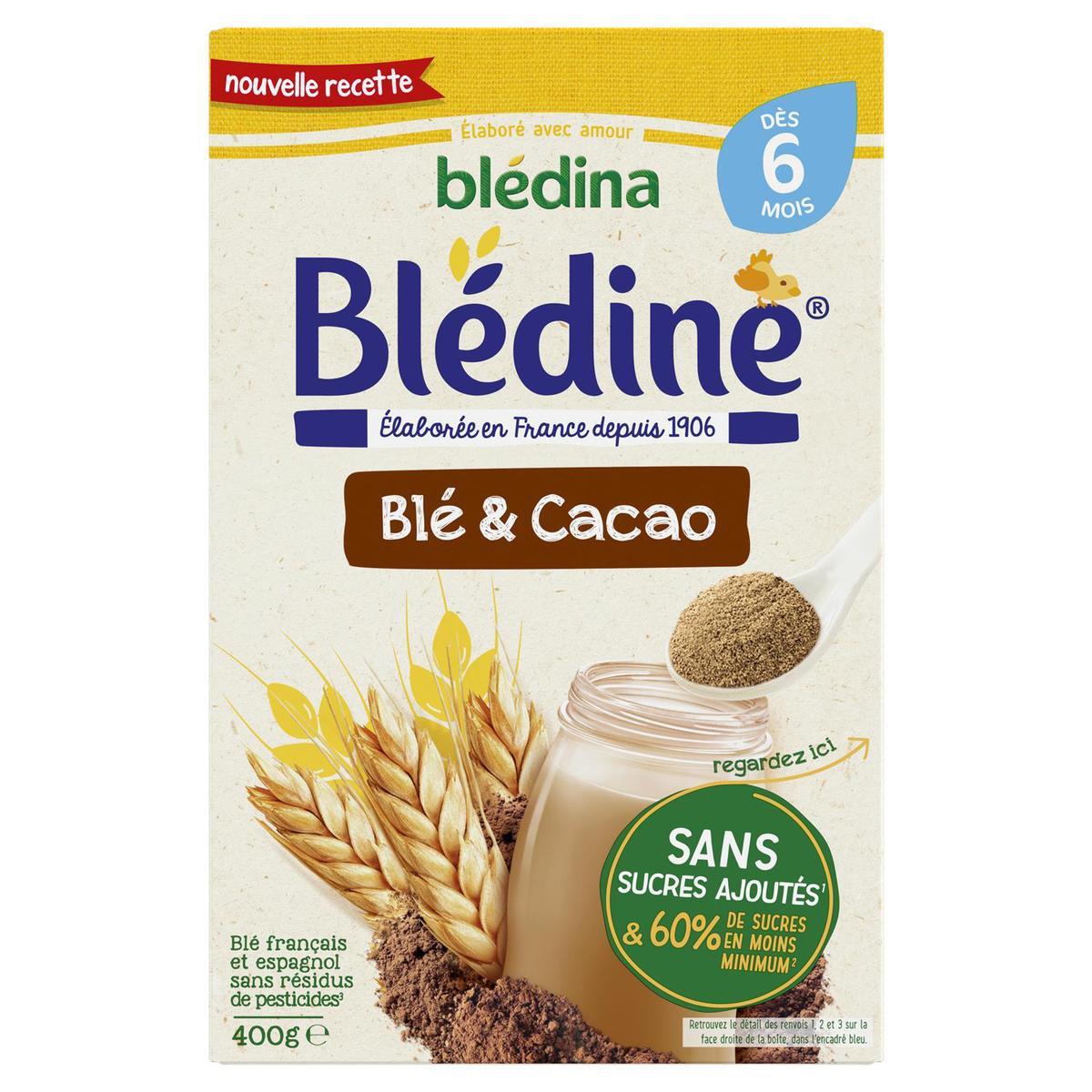 3041091339911 - Blédina - Blédine - Céréales Saveur Blé et Cacao Bébé Dès 6 mois