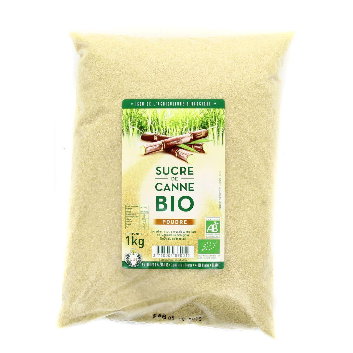 L&H - Sucre de canne en poudre, bio