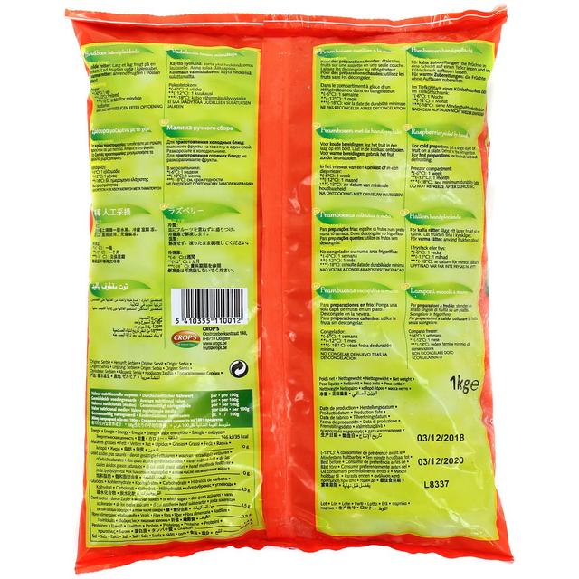 5410355110012 - Crop's - Framboises entières cueillies main