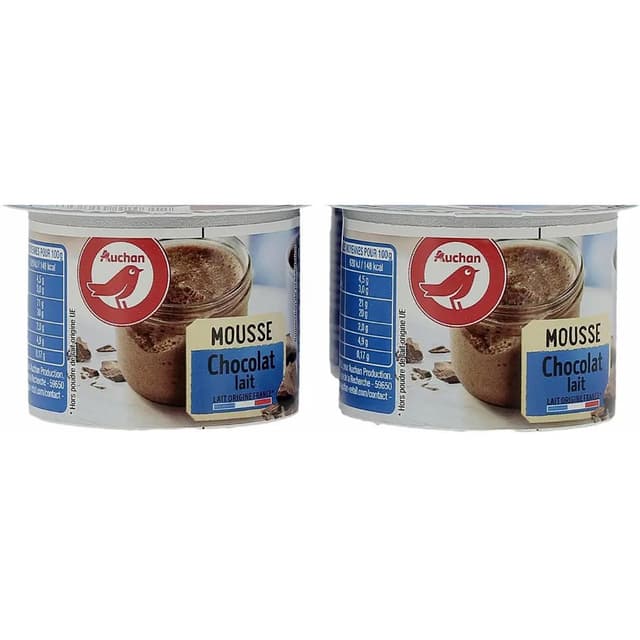 3596710520312 - Auchan - Mousse au chocolat au lait