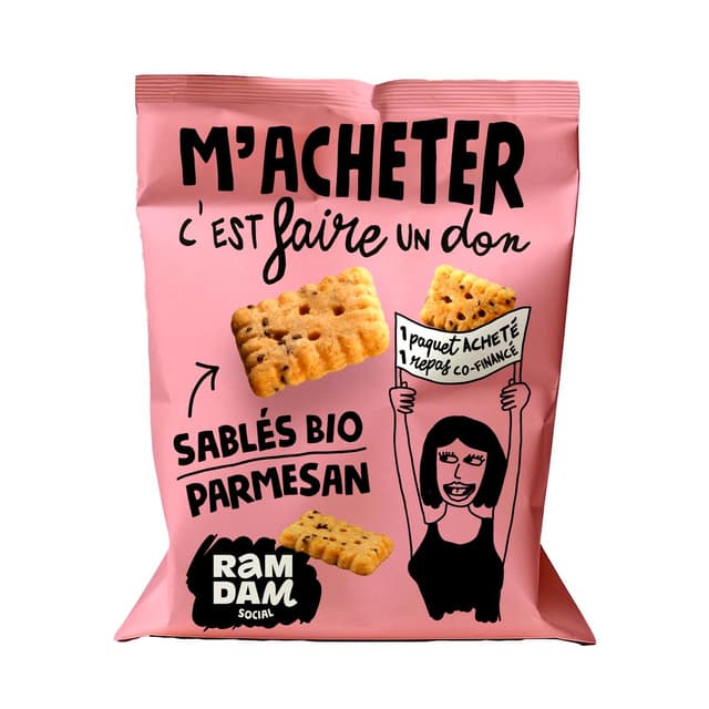 3770032551012 - Ramdam social - Sablés Parmesan graines de Chia Bio