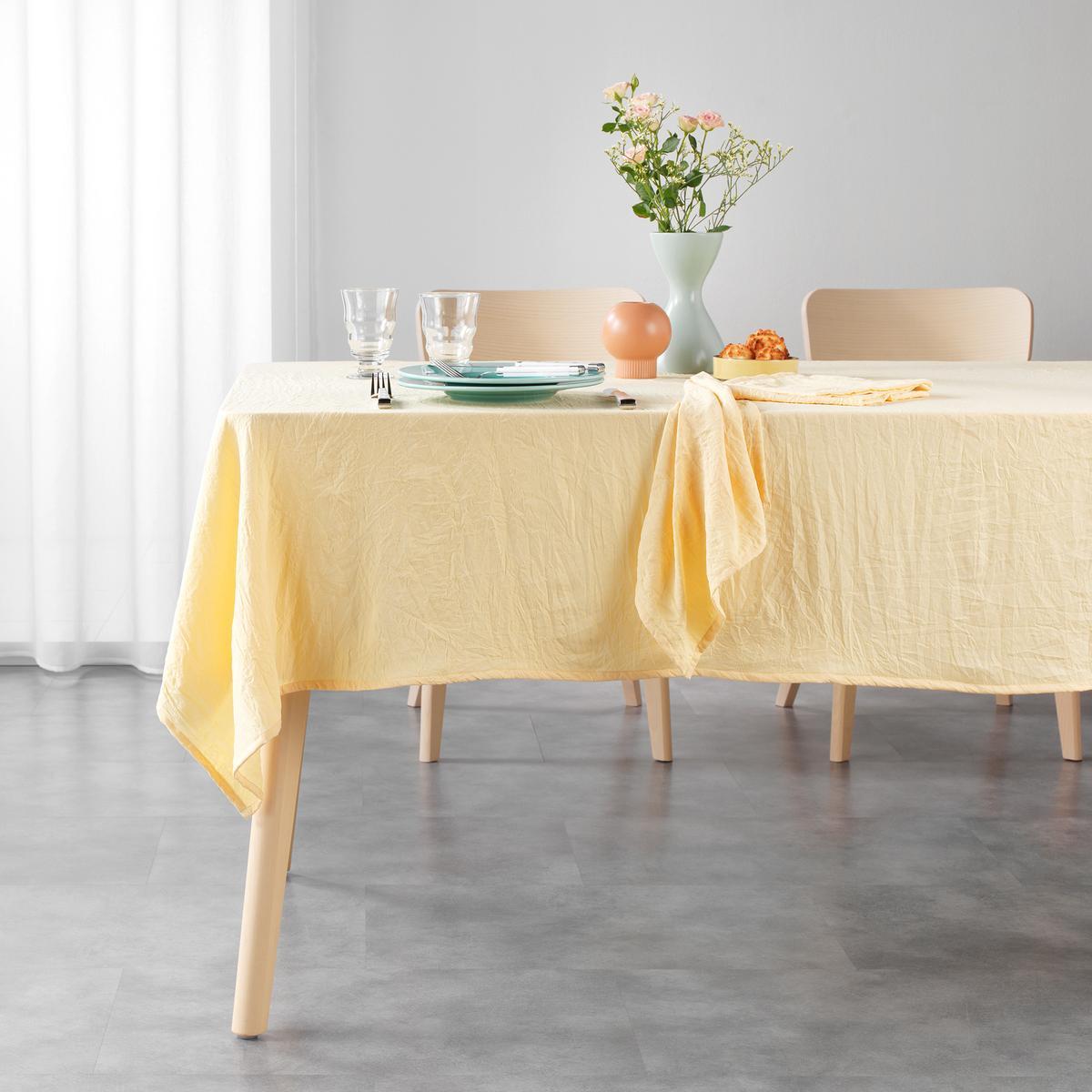 3574387231212 - Douceur D Interieur - Nappe rectangle Suzy Jaune
