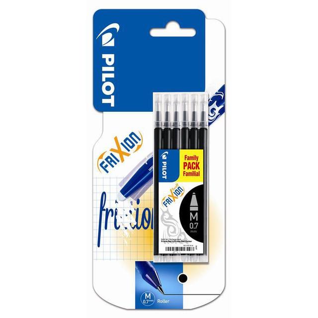 3131910501312 - Pilot - Etui 6 recharges d'encre noire pour frixion ball / clicker pointe moyenne