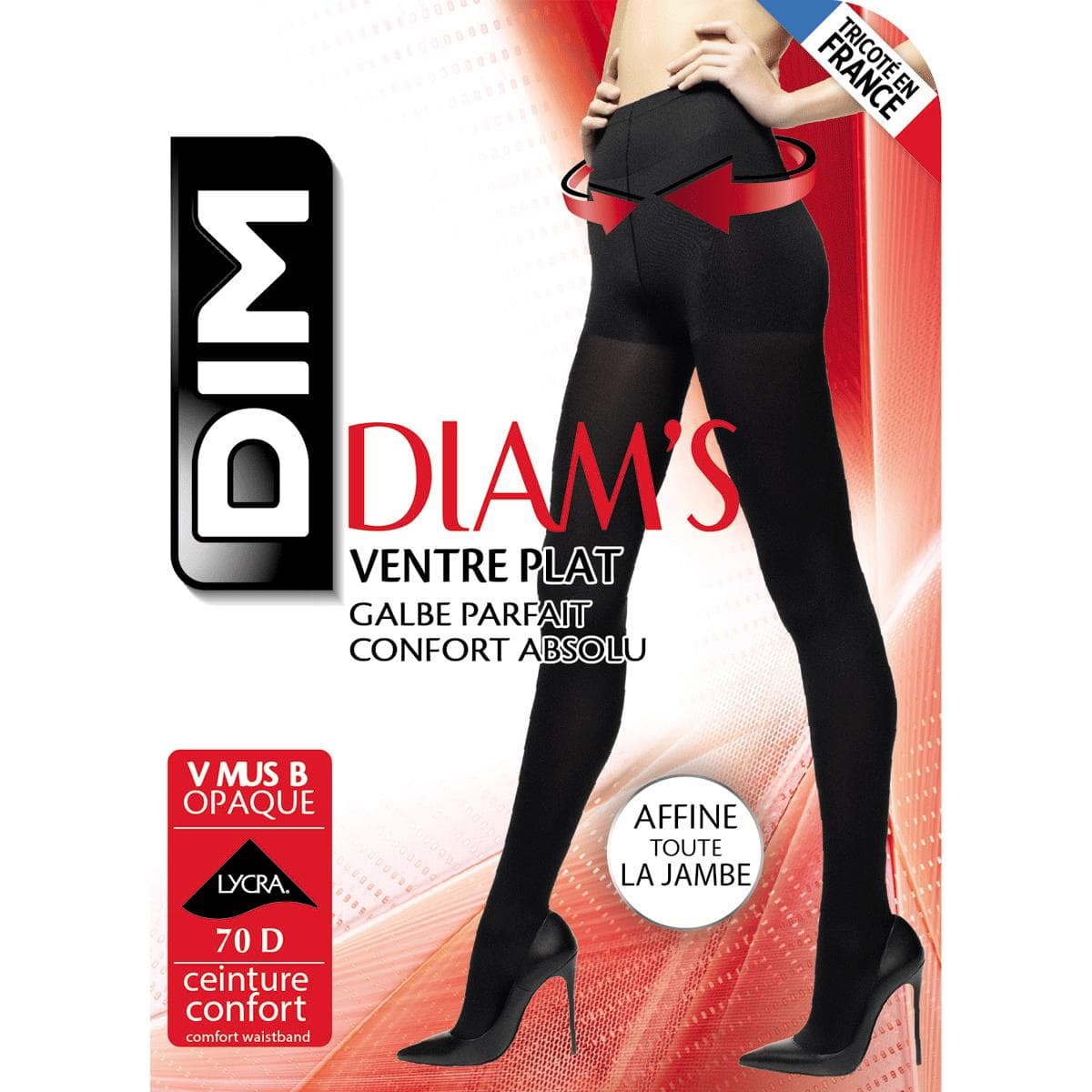 Achat Vente Dim Collant Diam's Ventre Plat Noir 70D, Taille 3/4