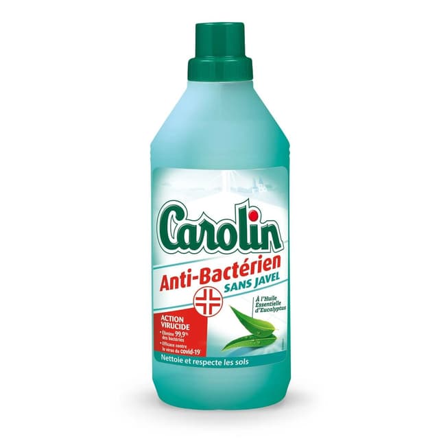 3346029992412 - Carolin - Nettoyant sol Anti-Bactérien sans Javel