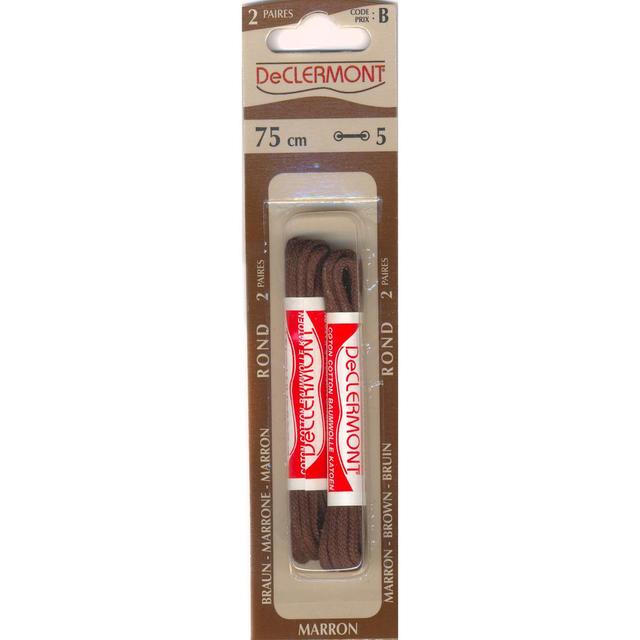 3428071075012 - De Clermont - Lacets ronds marron