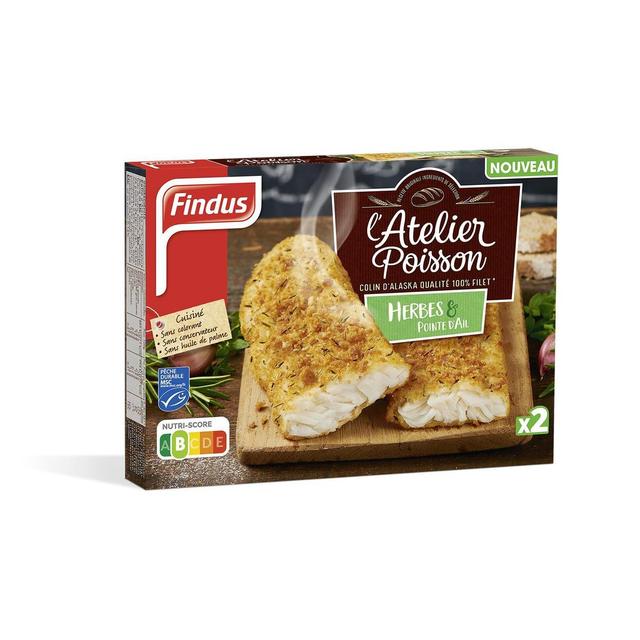3599741005612 - Findus - 2 Colins d'Alaska MSC qualité 100% filet aux Herbes et Ail