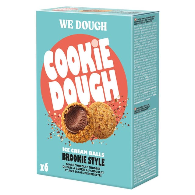 3760124197112 - WE DOUGH - Bouchée de pâte à cookie, glace chocolat, noix caramélisées 