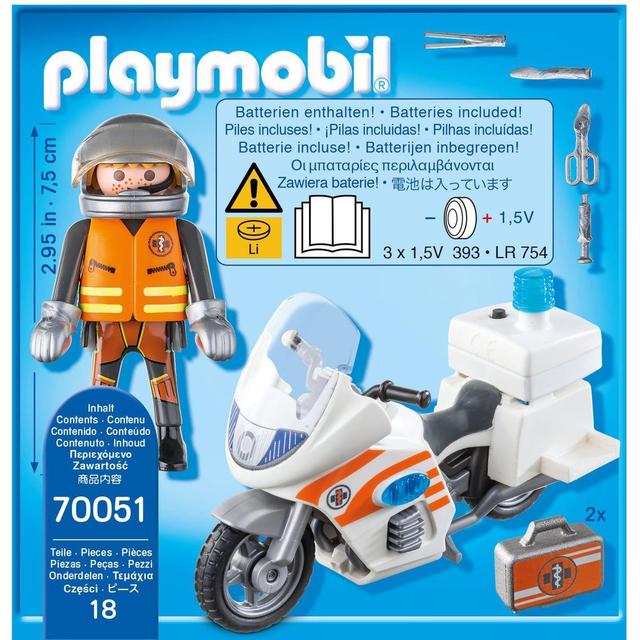 4008789700513 - PLAYMOBIL® City Life - Urgentiste et moto