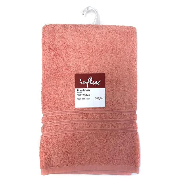 3257987961313 - Influx - Drap de bain 100x150 uni Corail