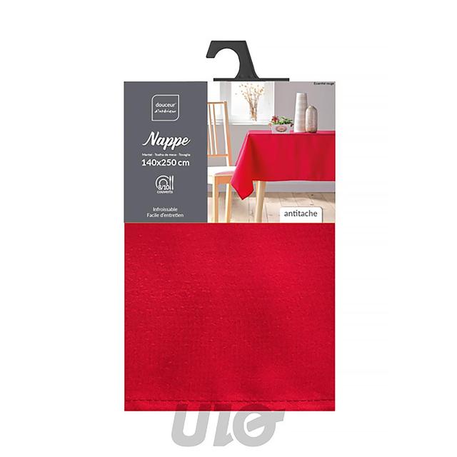 3574387202113 - Douceur D Interieur - Nappe rectangle polyester Rouge