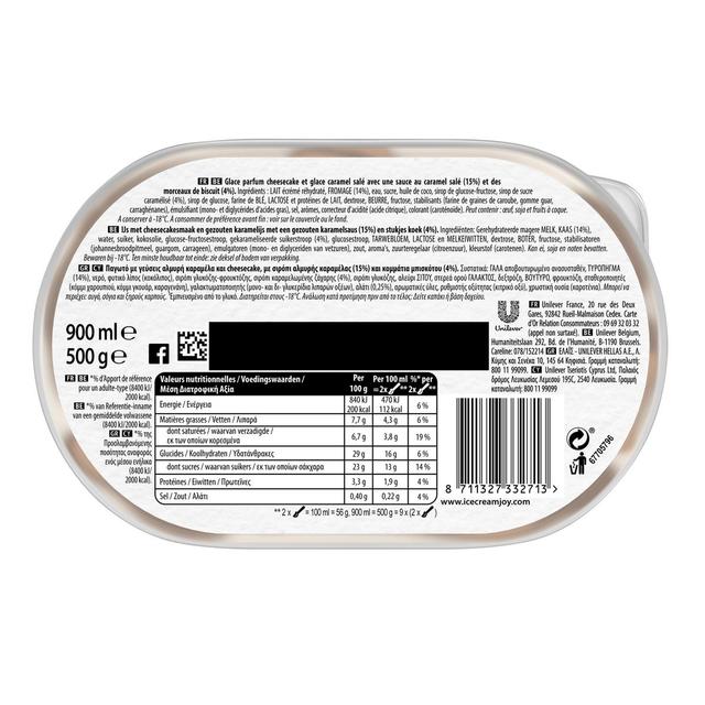 8711327332713 - Carte d'Or - Crème glacée Cheesecake Caramel salé façon glacier 900ml