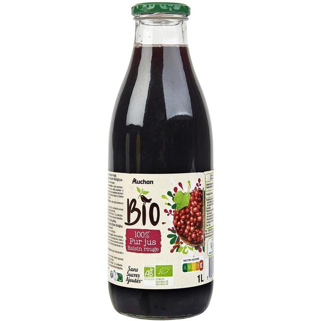 3596710473113 - Auchan BIO - Pur jus de raisin bio sans sucres ajoutés