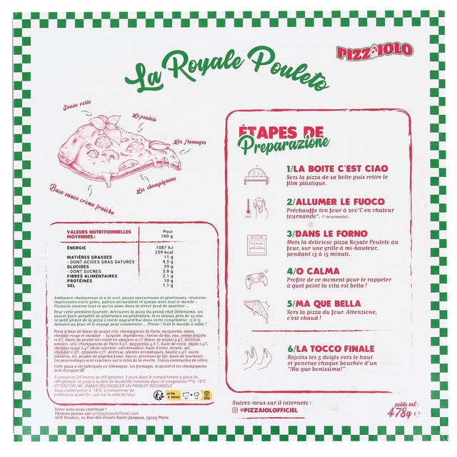 4002084344113 - PIZZAIOLO - Pizza Delamama Royale Pouleto