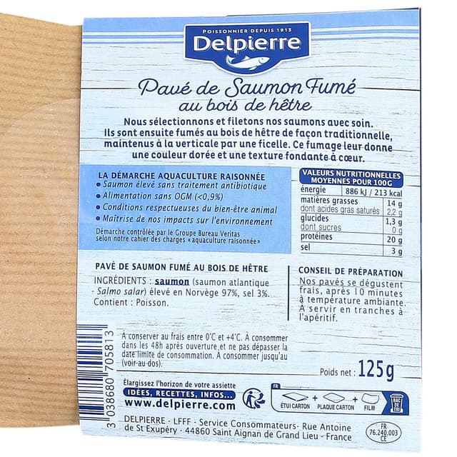 3038680705813 - Delpierre - Saumon Fumé Traditionnel à la Ficelle