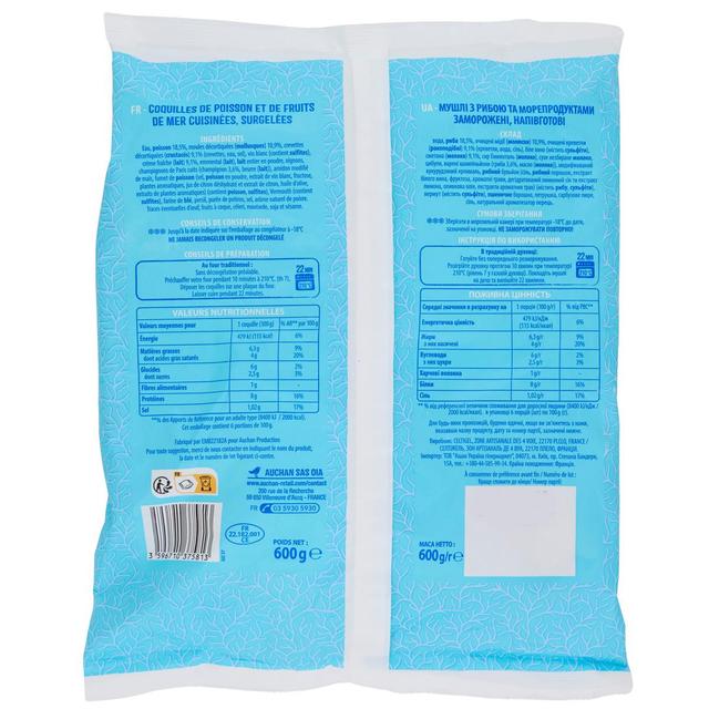 3596710375813 - Auchan - Coquilles de poisson et fruits de mer