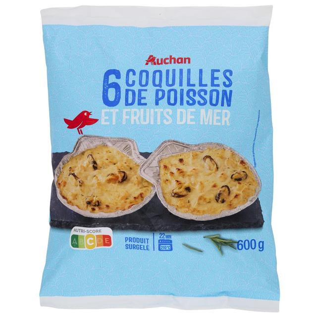 3596710375813 - Auchan - Coquilles de poisson et fruits de mer