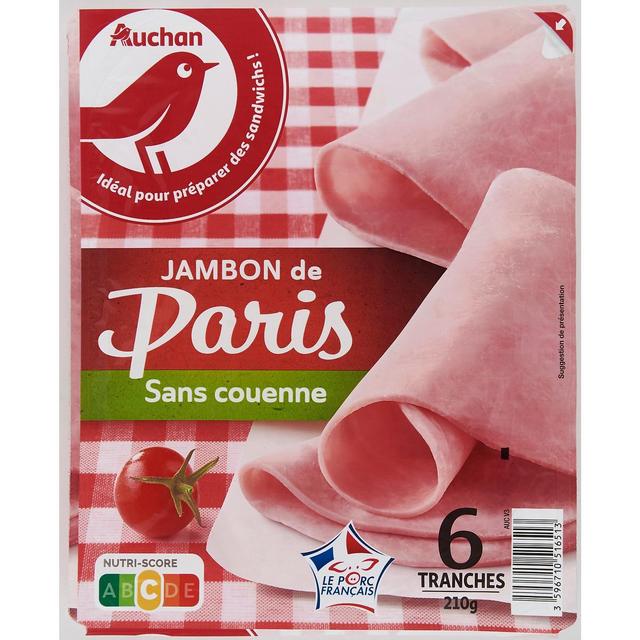 3596710516513 - Auchan - Jambon de Paris Sans Couenne