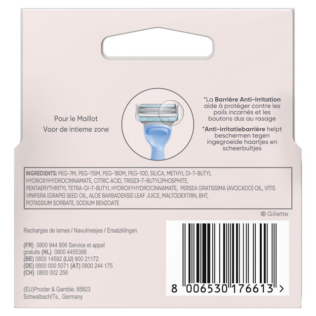 8006530176613 - Gillette Venus - Lames de Rasoir Intimate pour le Maillot 