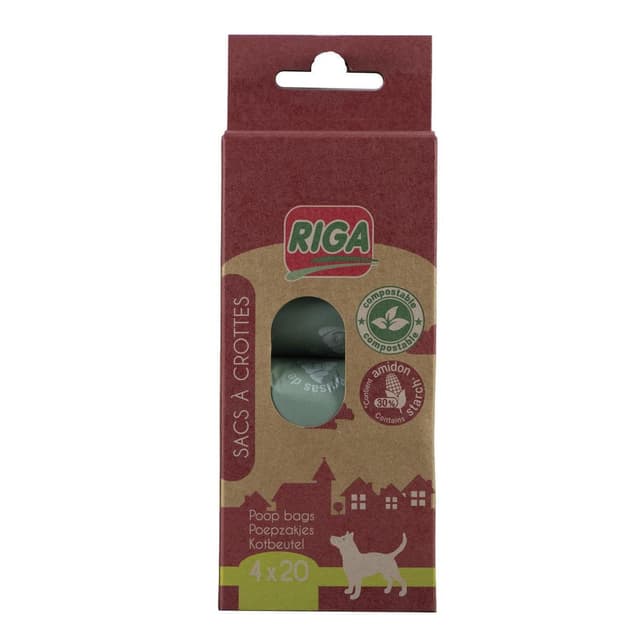 3166780066913 - Riga - Sachet Déjection Canine Compostable - Sac à crottes