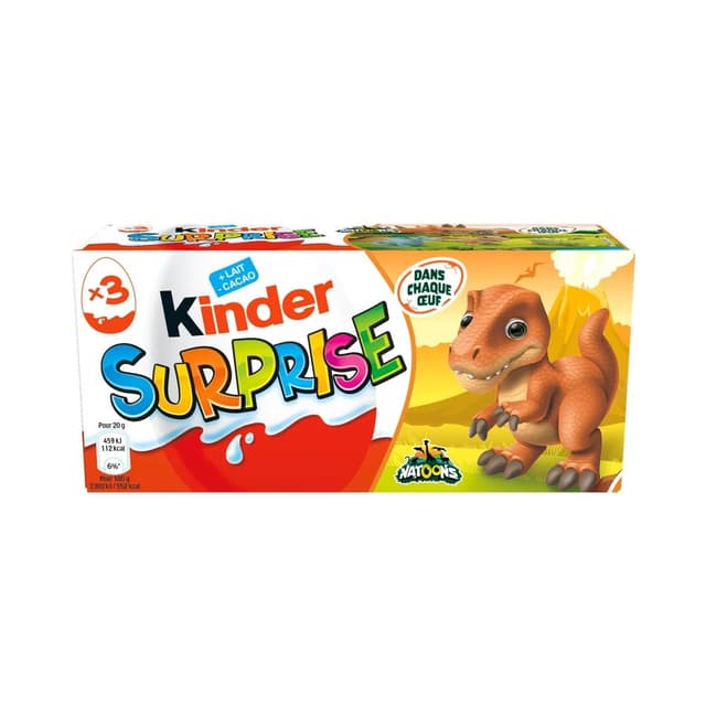 8000500428313 - Kinder - Surprise 3 oeuf chocolat au lait
