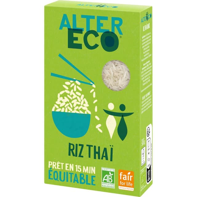 3700214610114 - Alter Eco - Commerce Equitable - Riz Thaï blanc Jasmin Bio