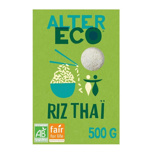 3700214610114 - Alter Eco - Commerce Equitable - Riz Thaï blanc Jasmin Bio