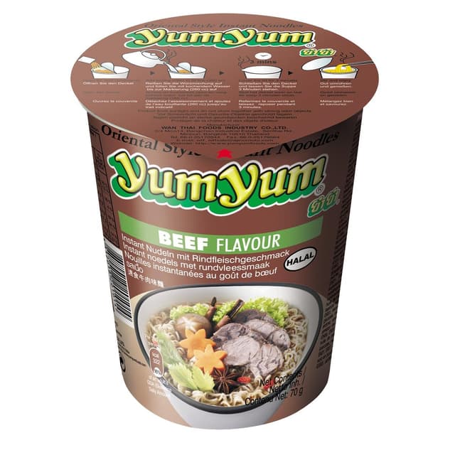 8852018201014 - Yum Yum - Nouilles Instantanées Saveur Bœuf en cup