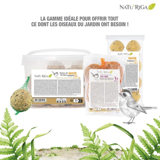 3166780502114 - Riga Natu'Riga - Boules de graisse et graines 10x90g