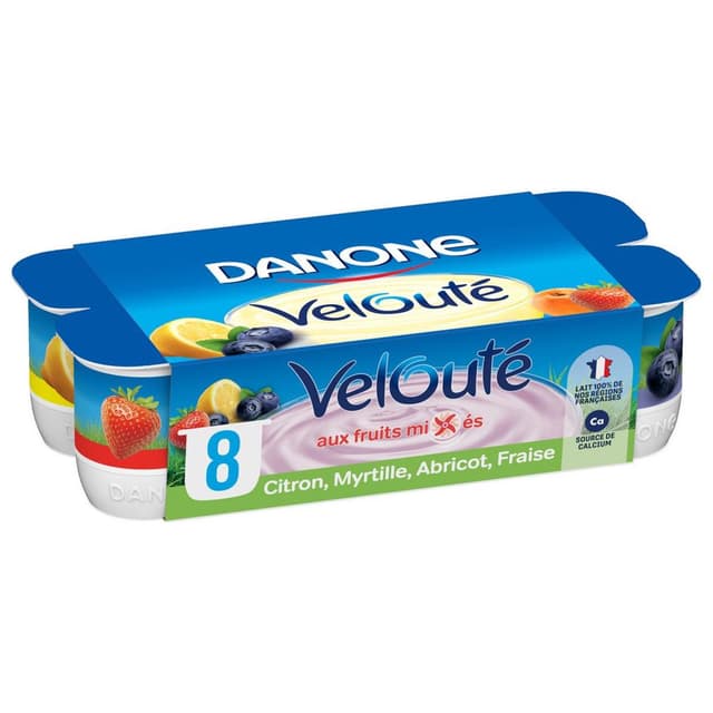 3033491724114 - Velouté de Danone - Yaourts Brassés Fruits panachés